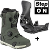 NITRO Step On ® + Profile TLS 2026: snowboard bindings + boots | HEAT Modlable | BOA ® | The Ultimate Fit & Convenient Interface | shadow & black