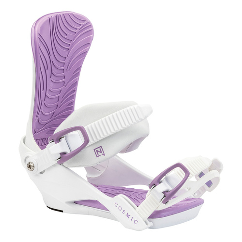 NITRO Cosmic 2025 | women's snowboard bindings | Progression Friendly Comfort | WHITE BRUSH